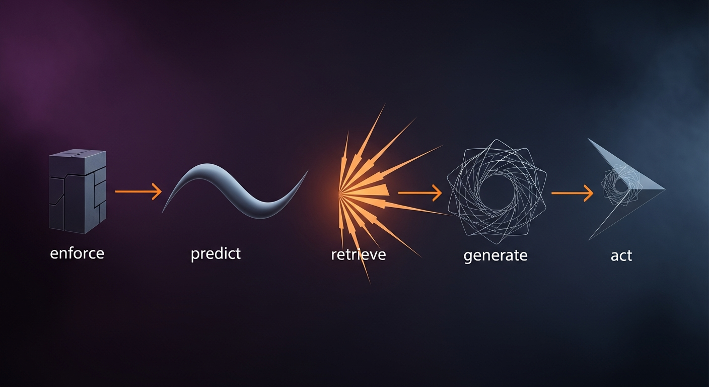 Enforce Predict Retrieve Generate Act